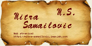 Mitra Samailović vizit kartica